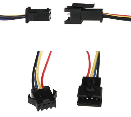 4-CONDUCTOR LOCKING CONNECTORS W/LEADS