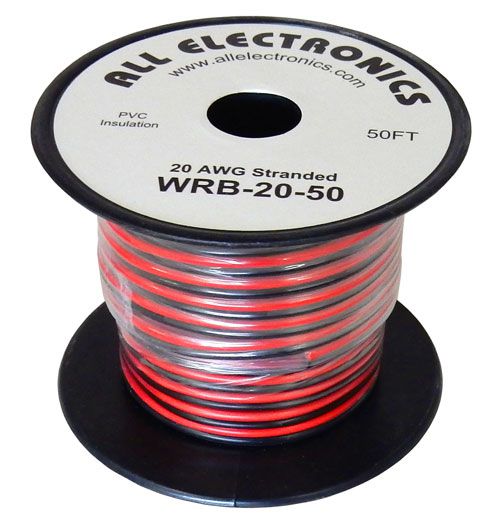 20 AWG RED/BLACK AUTO ZIP CORD