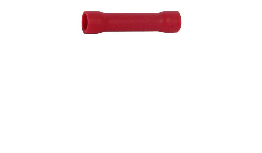 BUTT CONNECTOR, VINYL-INSULATED, RED
