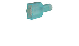 .250" FULLY-INSULATED PUSH-ON MALE, BLUE
