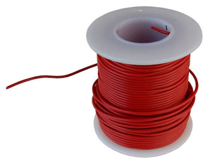 22 GA. RED HOOK-UP WIRE, STRANDED 100'