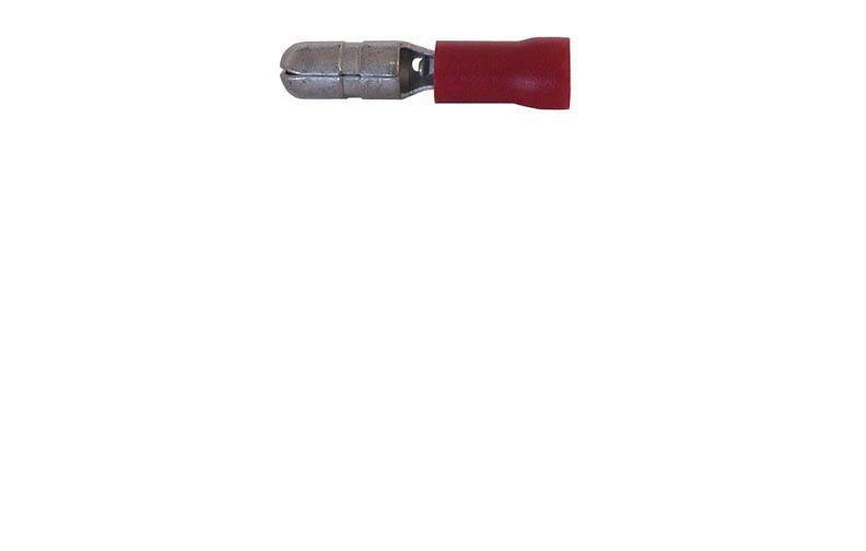 FULLY INSULATED MALE BULLET CONN., RED