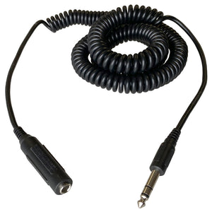 STEREO 1/4" M/F PLUG EXTENSION COIL CABLE, 25'