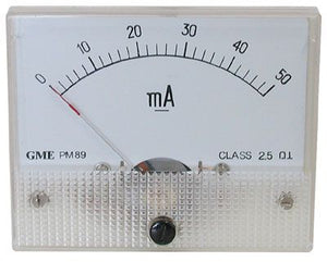 50 MA DC PANEL METER