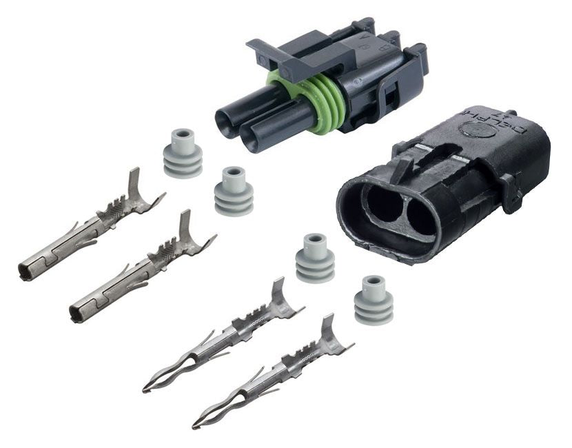 2-CONDUCTOR WEATHER PACK CONNECTOR KIT, 16-14 GA