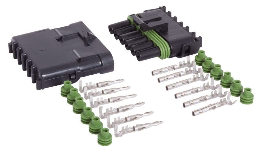 6-CONDUCTOR WEATHER PACK CONNECTOR KIT, 20-18 GA