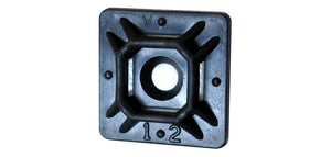 1" SQUARE ADHESIVE-BACKED TIE MOUNT, BLACK