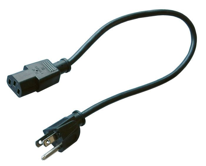 1' BLACK 18/3 DETACHABLE POWER CORD