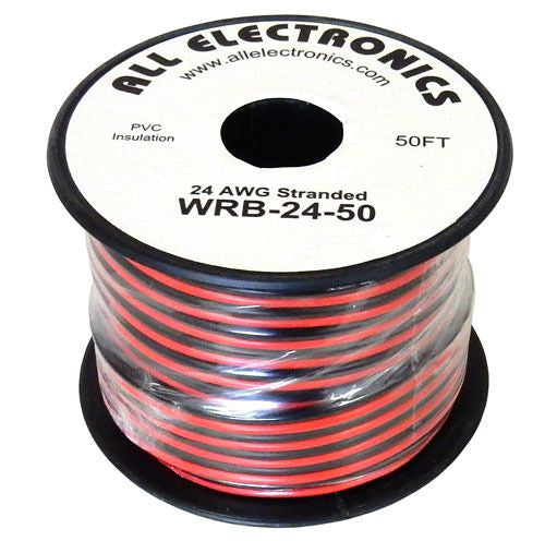 24 AWG RED/BLACK AUTO ZIP CORD